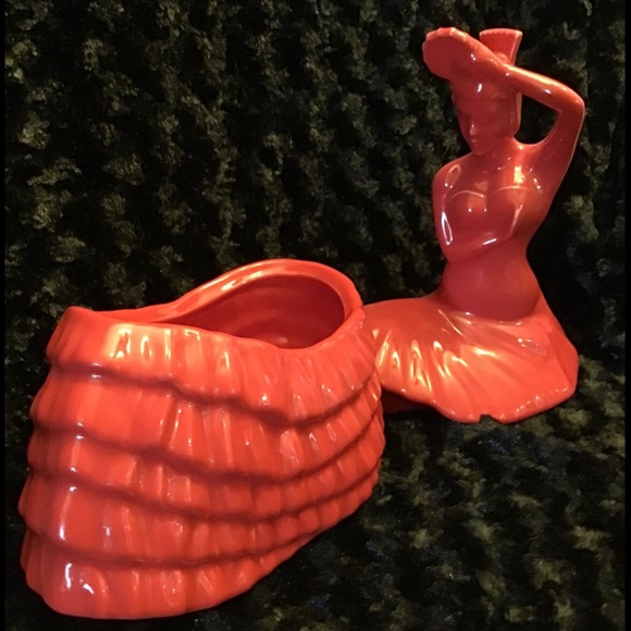 Fiestaware Art Fiesta Dancing Lady Cookie Jar Scarlet Poshmark
